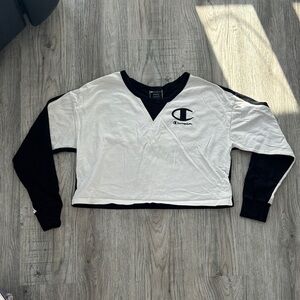 Champion Monochrome Cropped Sweatshirt